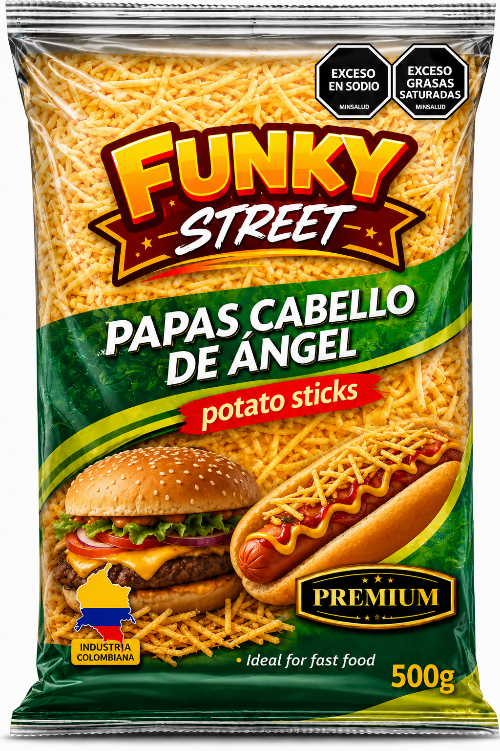 Funky Street Papas Cabello de Ángel Potato Sticks